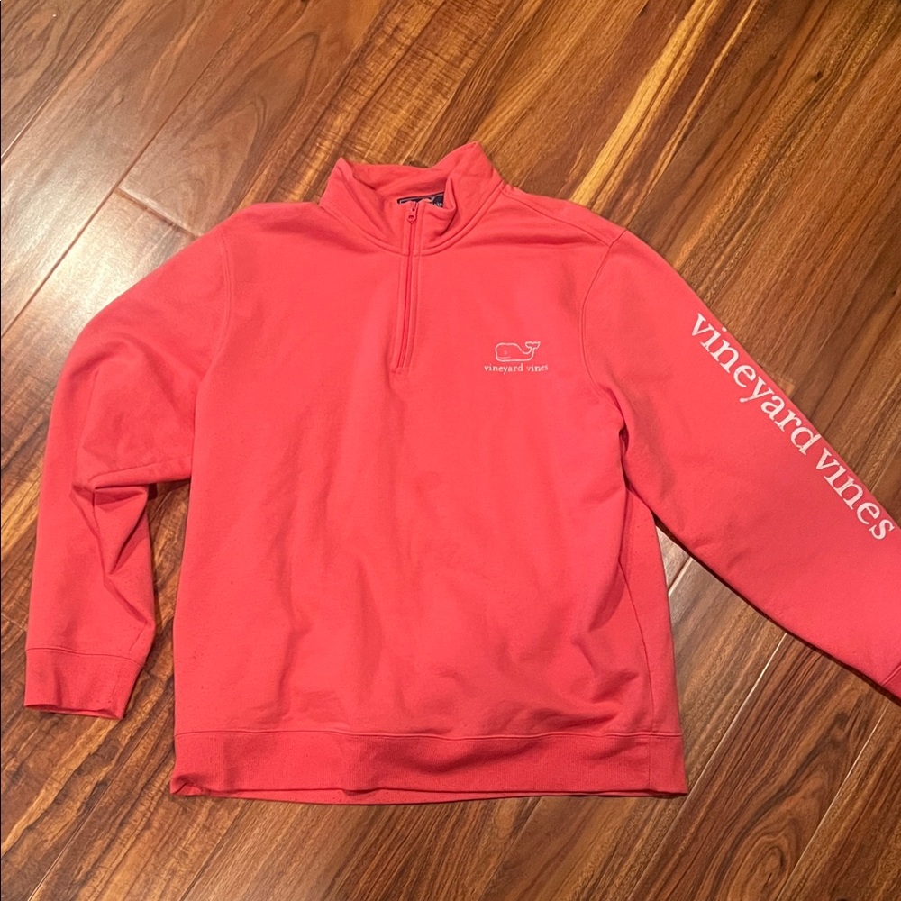 Vineyard Vines Men's Zip-Up in Coral